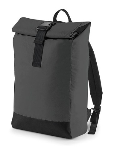 B-BG138-Reflective Roll-Top Backpack